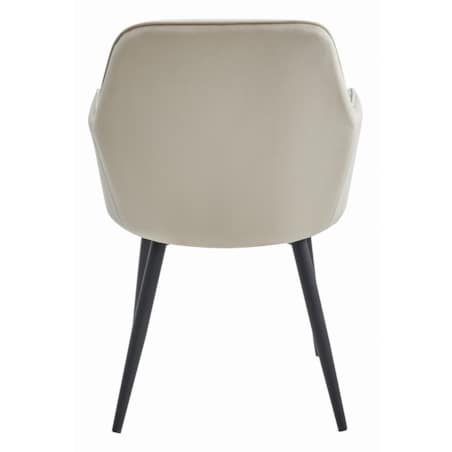 Krzesło Do Jadalni Kuchni Salonu Lugo - Aksamit Beż / Nogi Czarne X 2