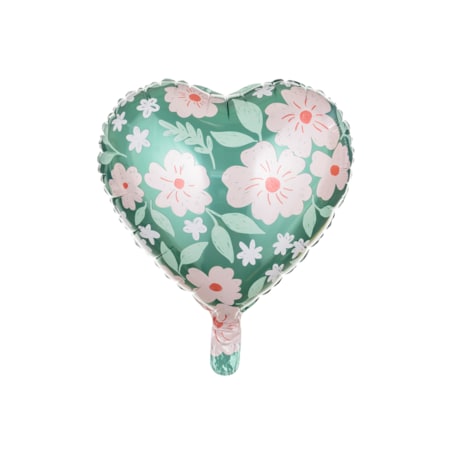 Balon foliowy Serce w kwiaty, 45 cm, mix