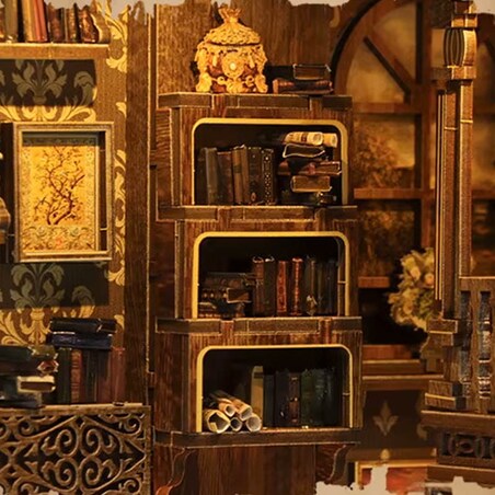 Miniaturowy domek Book Nook - Księga zaklęć ochronnych