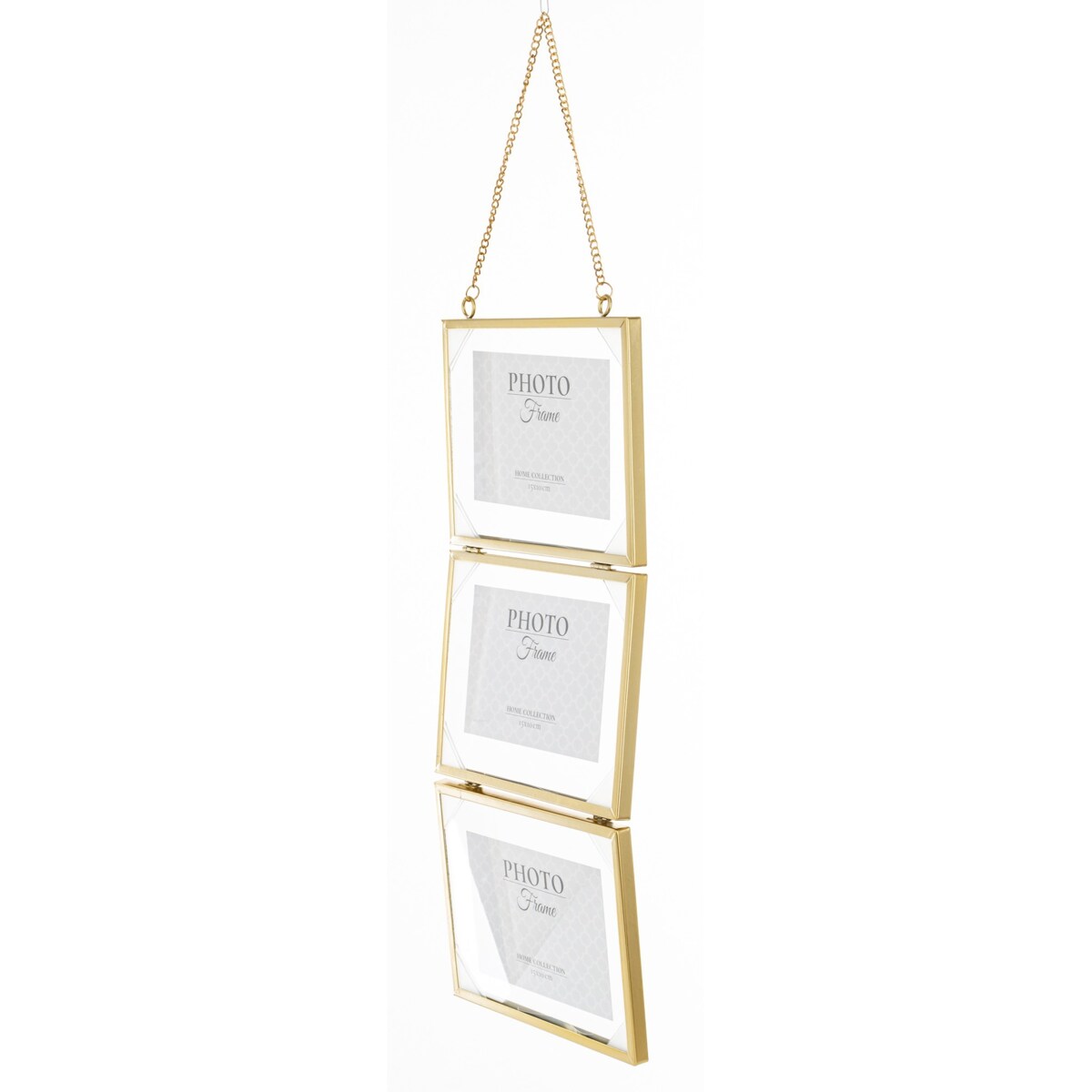Ramki 3 szt. wiszące i połączone 64x20x15 cm CONNESSIONE złota