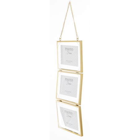 Ramki 3 szt. wiszące i połączone 64x20x15 cm CONNESSIONE złota