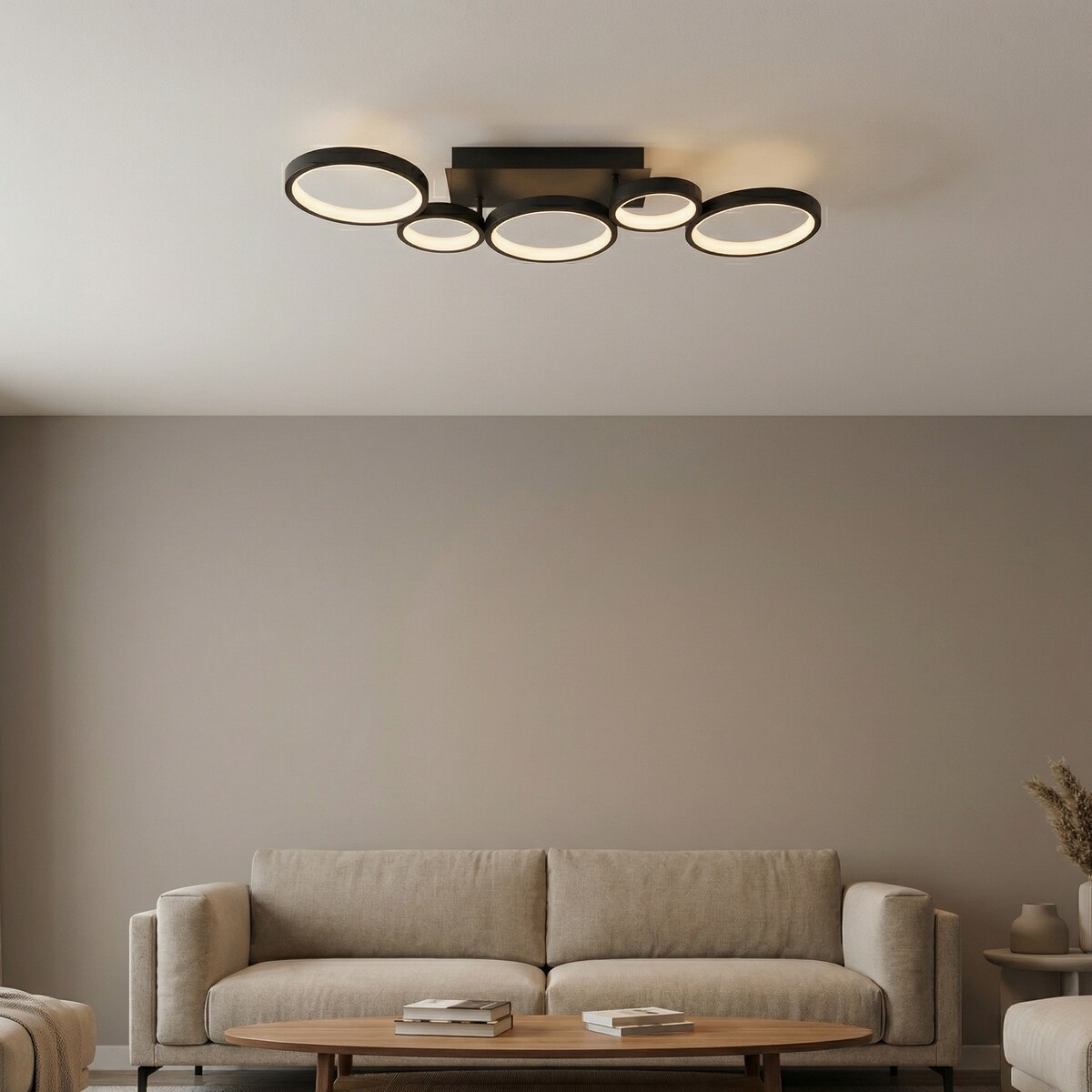 Lampa Sufitowa App1900-C Led Czarny, Metal, Tworzywo Sztuczne