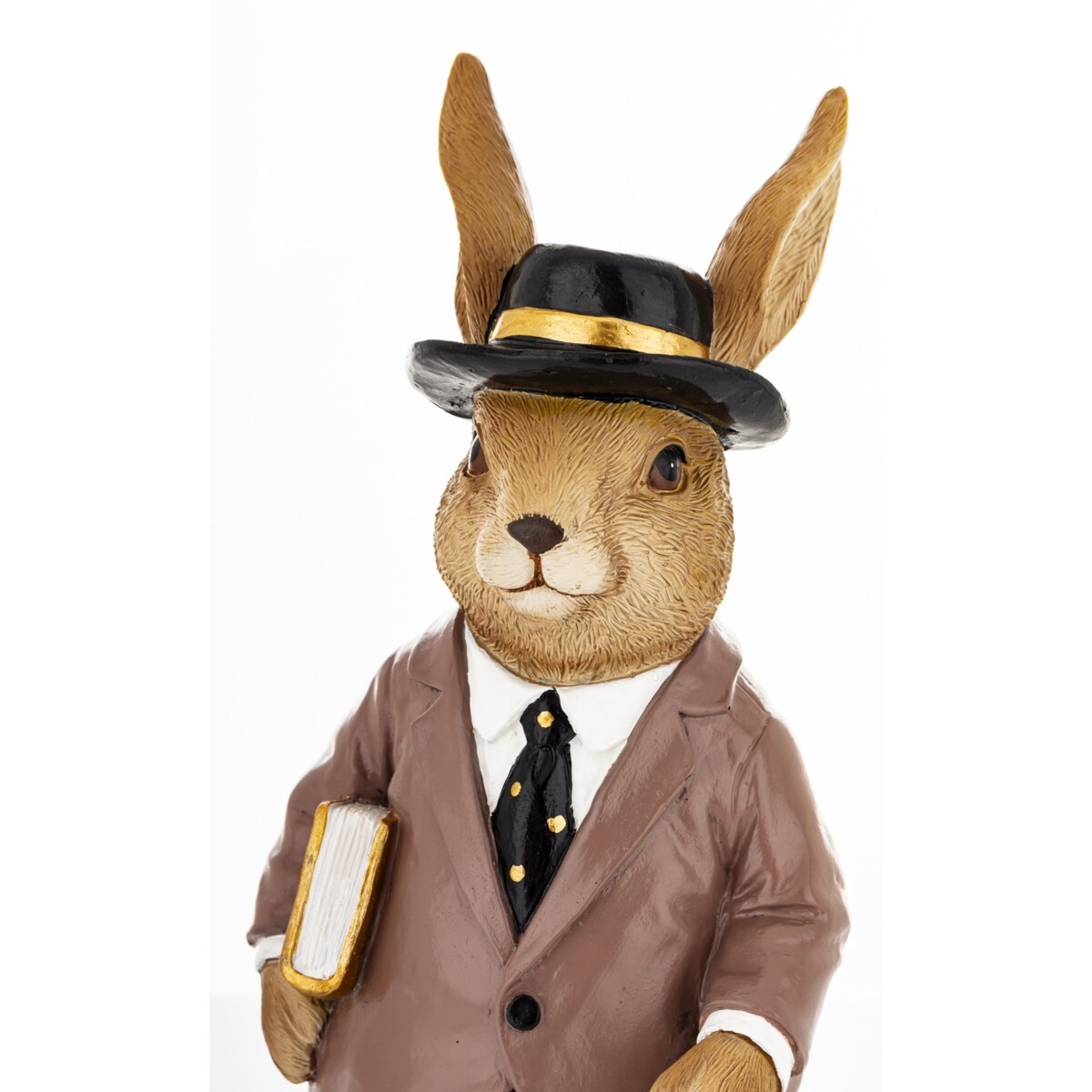 Dekoracja - królik z książką pod pachą 27x10,5x11 cm SONRA-2