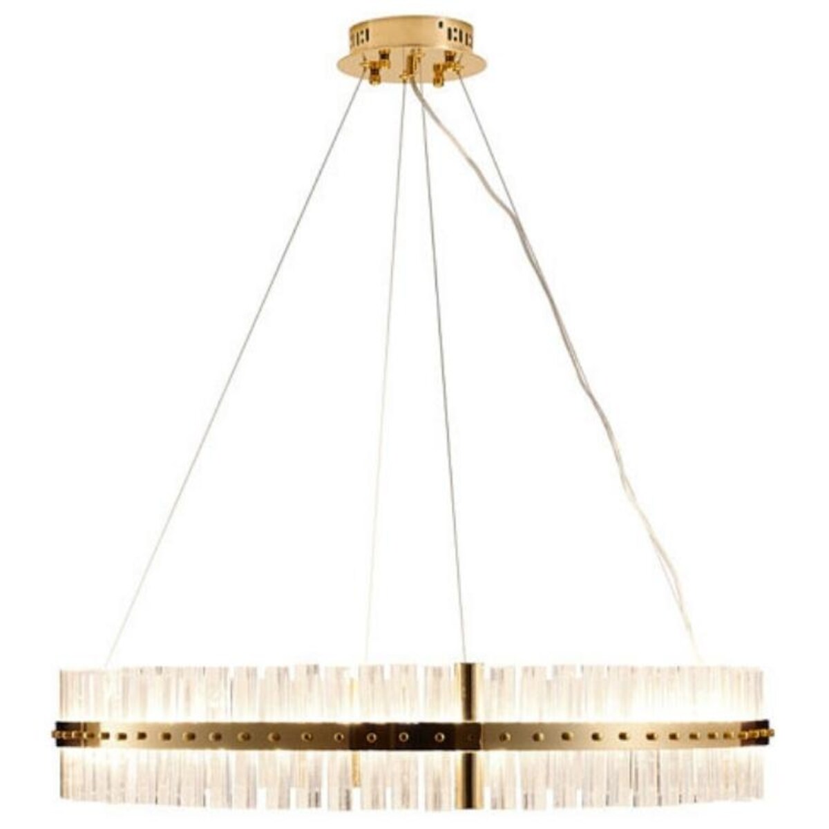 Żyrandol glamour Lugano DN925-85 Step LED 60W kryształy glamour złoty