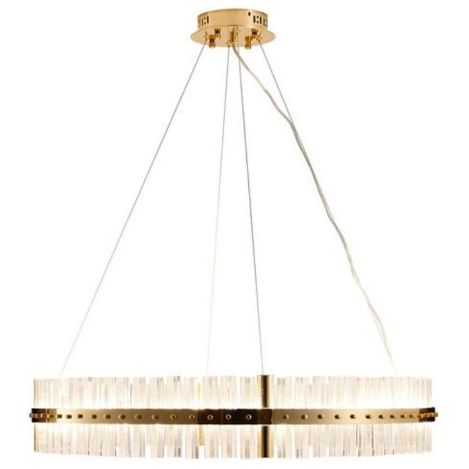 Żyrandol glamour Lugano DN925-85 Step LED 60W kryształy glamour złoty