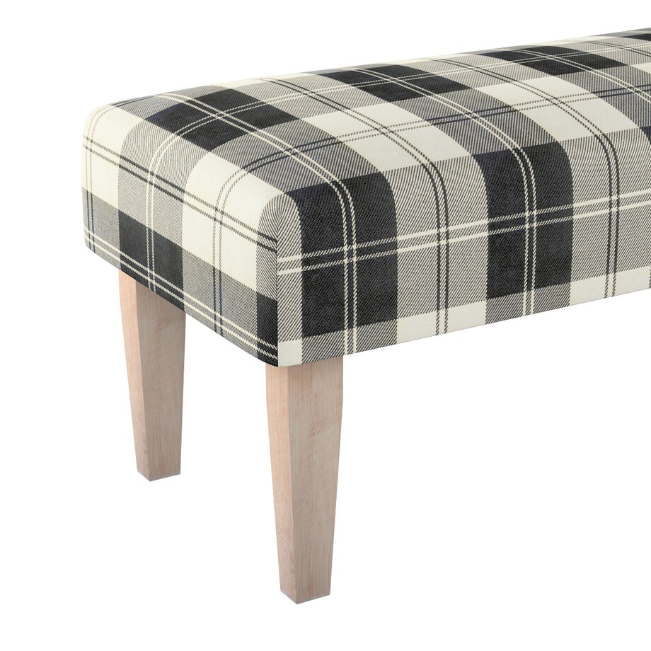 Ławka, krata czarno-biała, 100 x 40 x 40 cm, Edinburgh