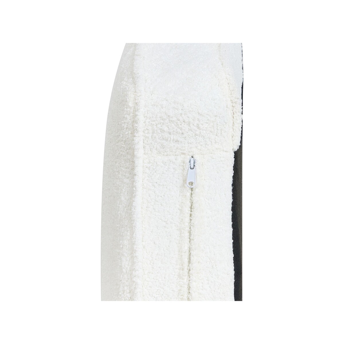 Szezlong boucle prawostronny kremowy ALLIER