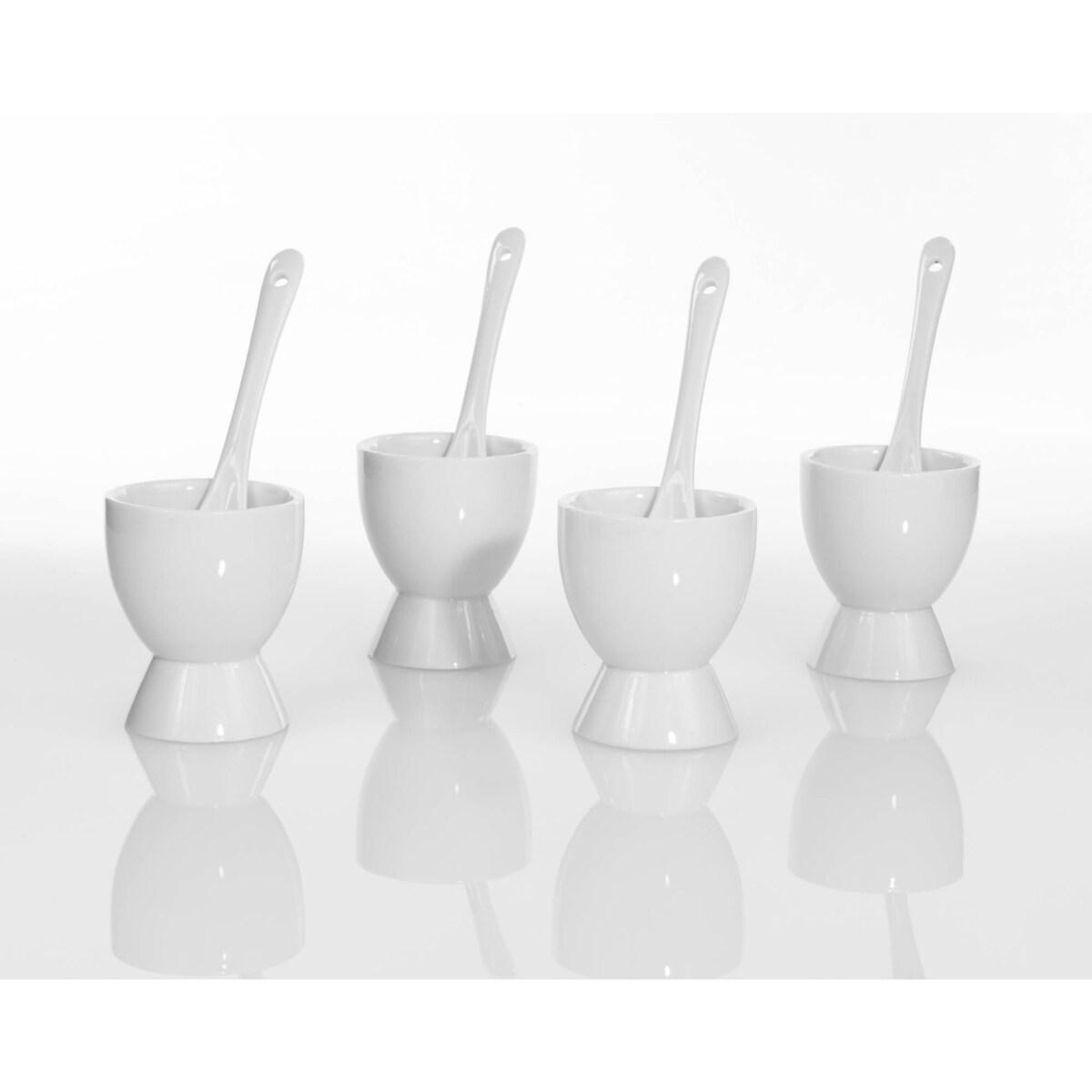 Zestaw kieliszków do jajek z łyżeczkami