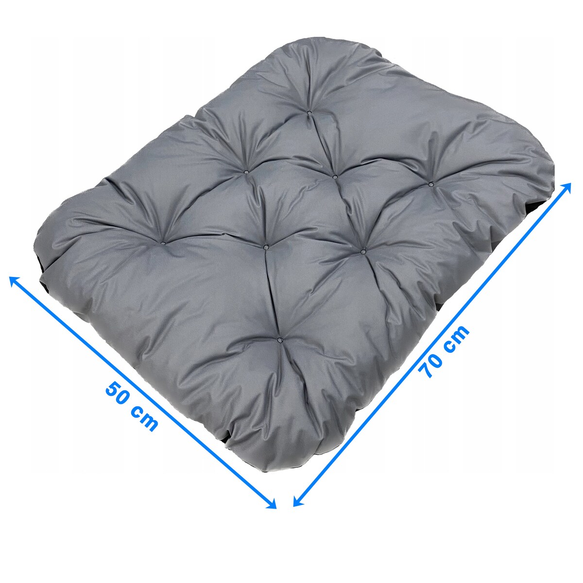 Legowisko Dla Psa Poduszka Posłanie Wytrzymałe 70X50 Cm Szare