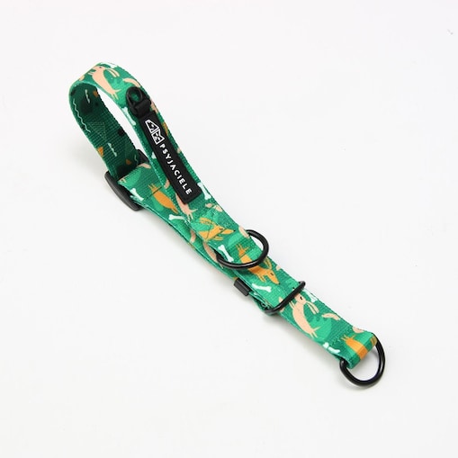 Obroża półzaciskowa dla psa lub kota "Psy na jawie" - Szerokość taśmy: 25mm, Rozmiar: XL