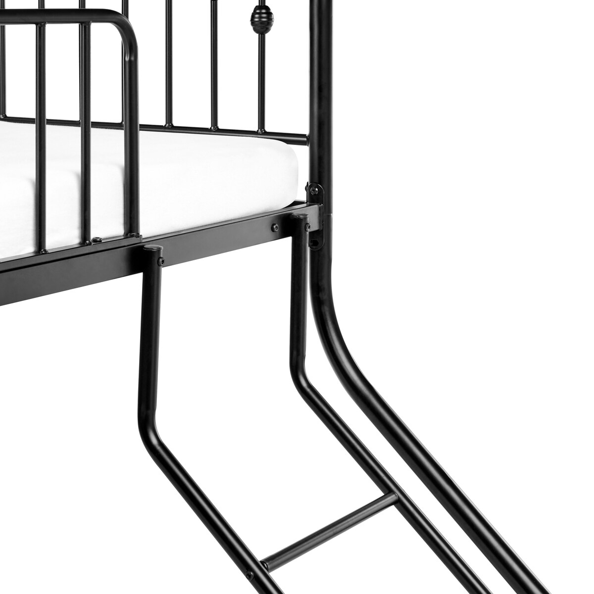 Łóżko piętrowe Metal CHAMONIX 90/140 x 200 cm Czarny