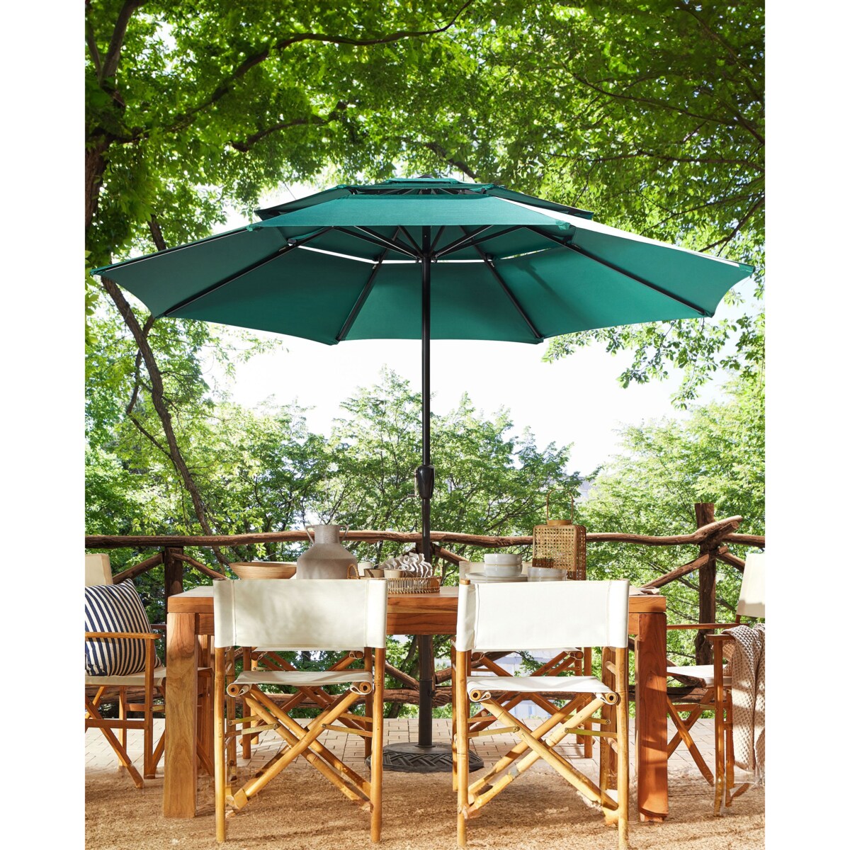 Parasol ogrodowy 285 cm BIBIONE Szmaragdowy