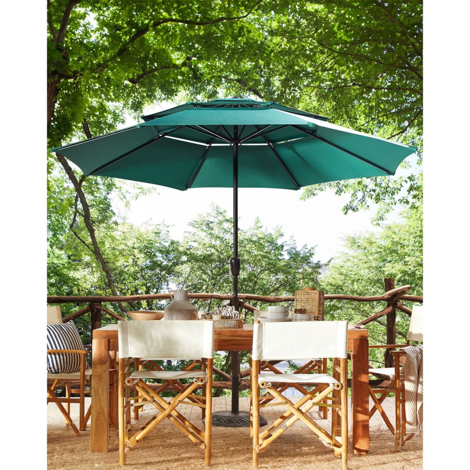 Parasol ogrodowy 285 cm BIBIONE Szmaragdowy
