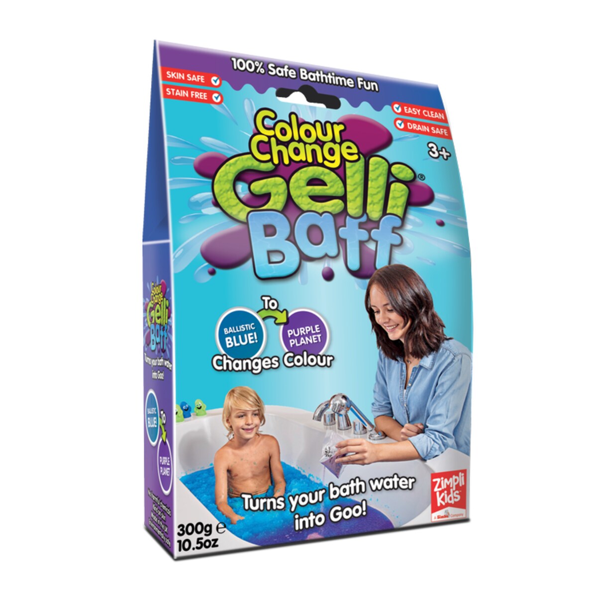 Magiczny proszek do kąpieli, Gelli Baff Colour Change, błękitny, 3+, Zimpli Kids