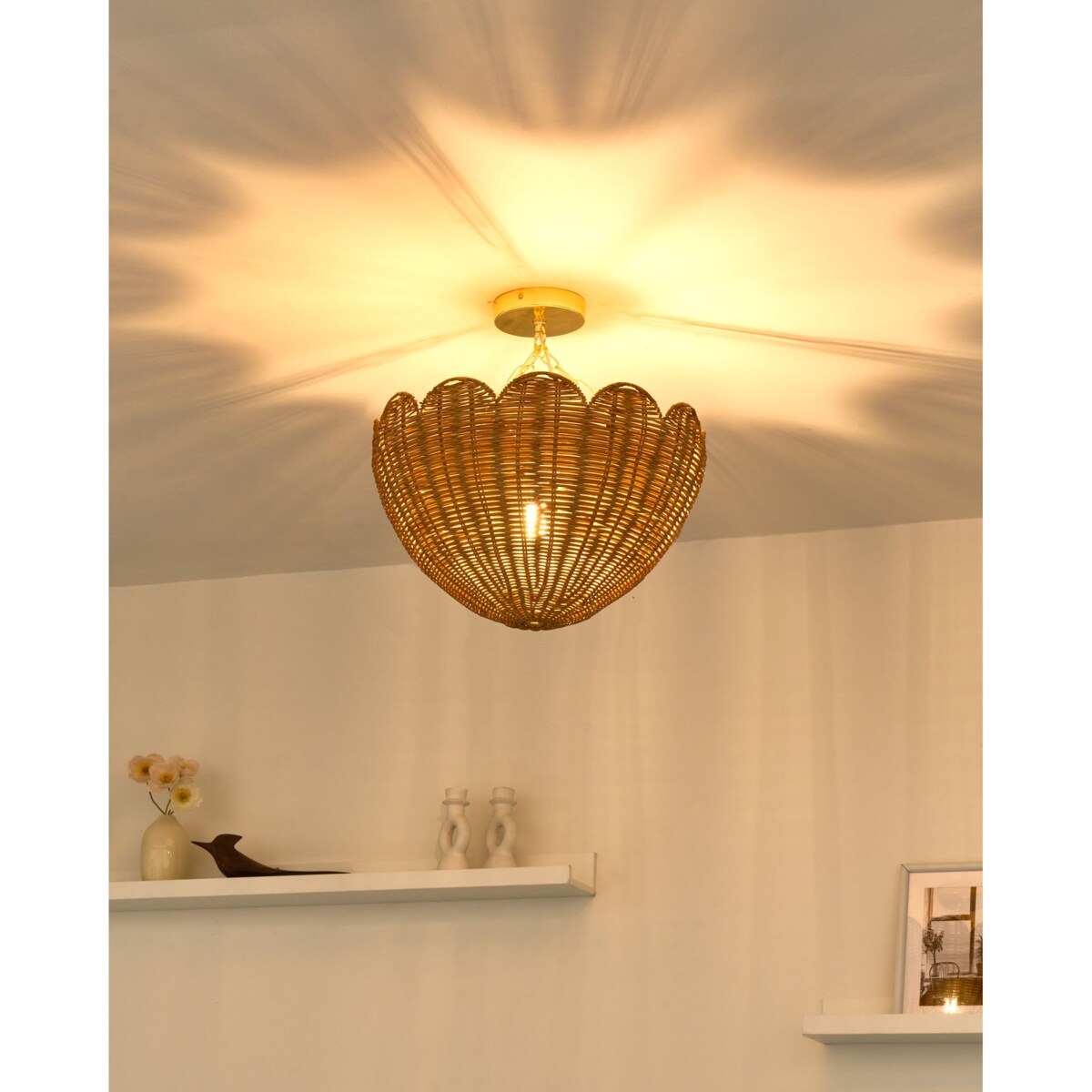 Lampa wisząca MANDEKAL Rattan Naturalny