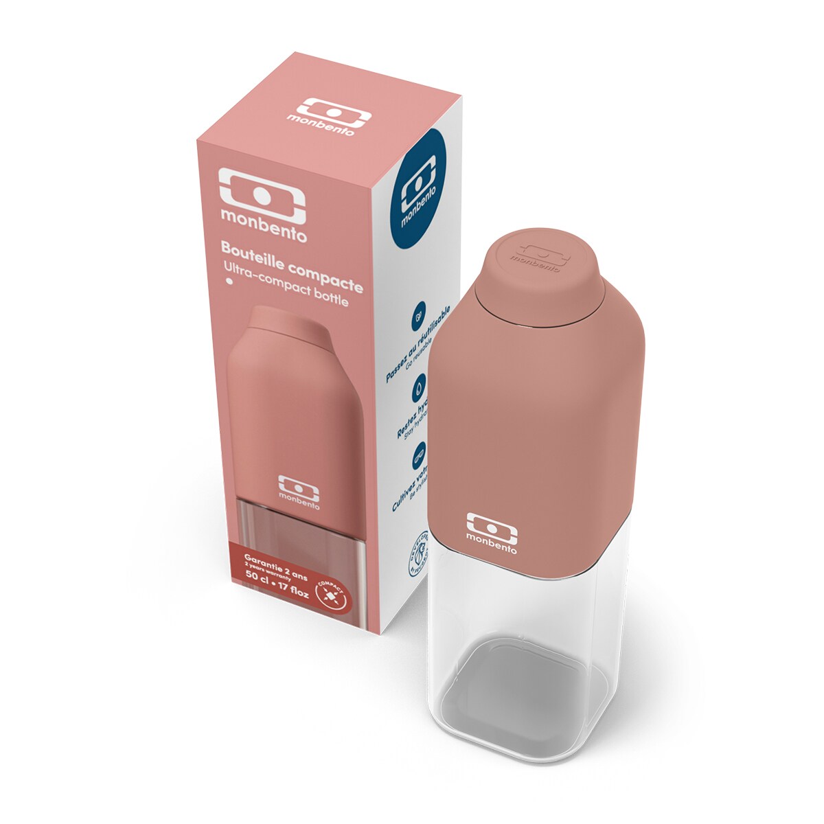 Monbento Positive butelka na wodę 0,5L Rosa Moka