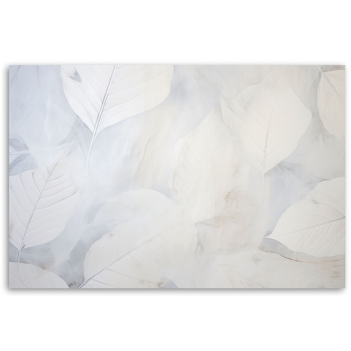 Fototapeta, Beżowe duże liście natura beton boho 350x245