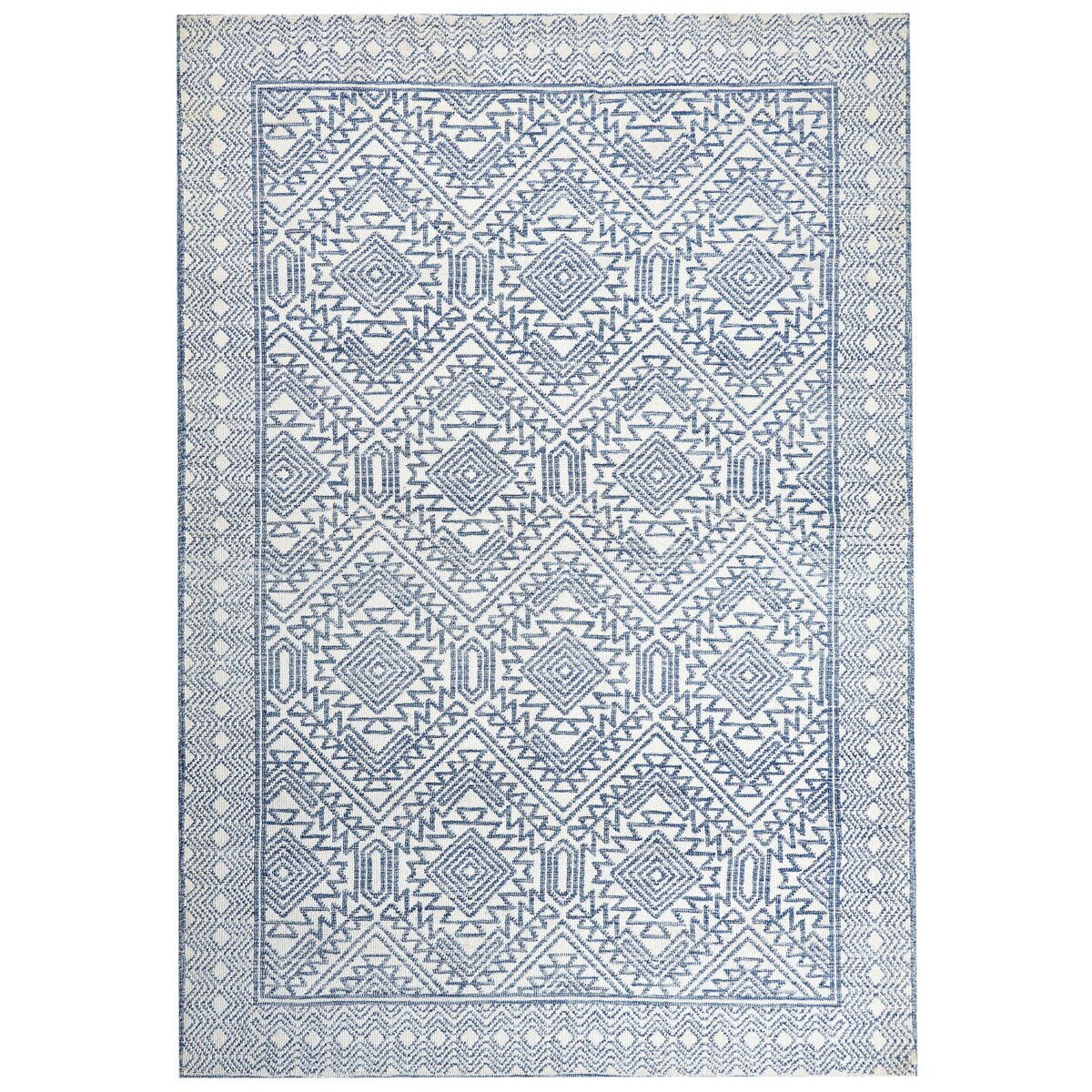 Dywan 160 x 230 cm niebiesko-biały KAWAS