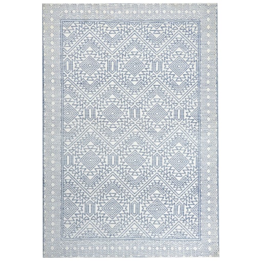 Dywan 160 x 230 cm niebiesko-biały KAWAS