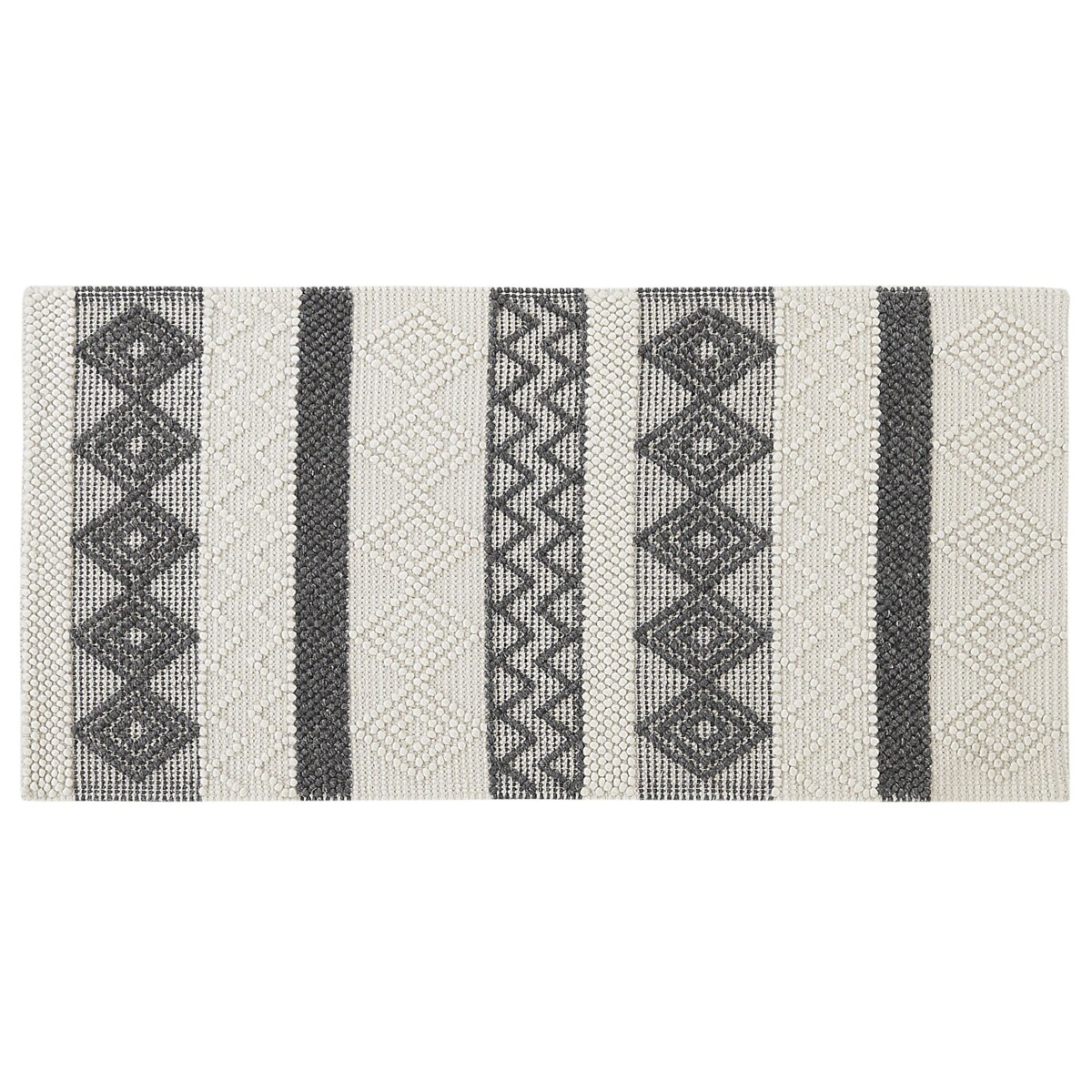 Dywan wełniany 80 x 150 cm beżowo-szary DAVUTLAR