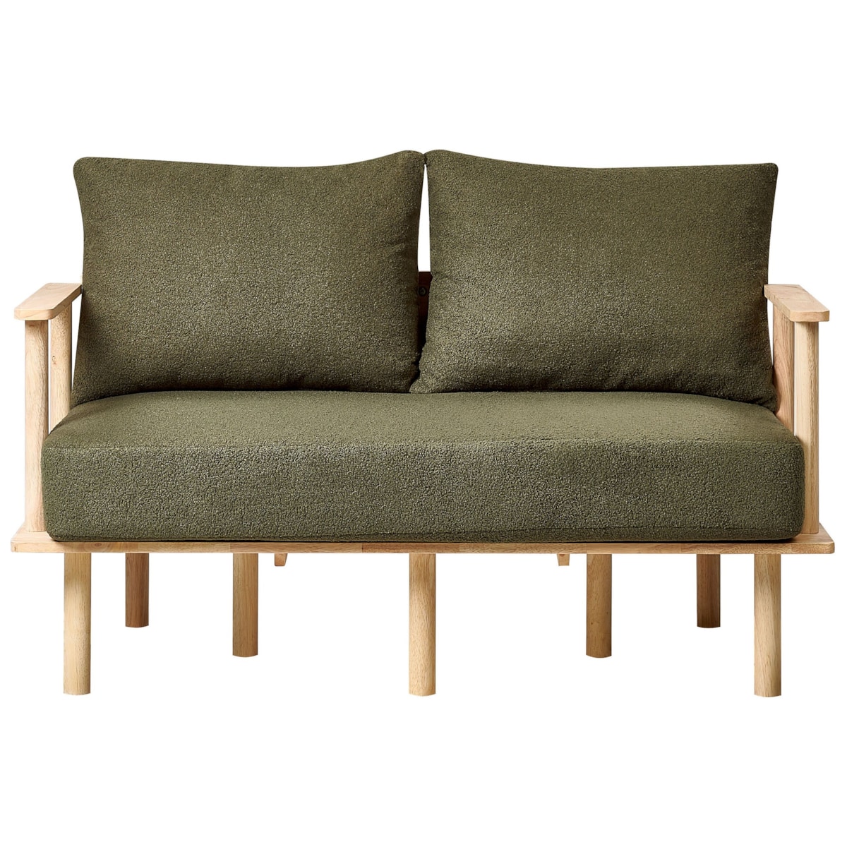 Sofa 2-osobowa boucle ciemnozielone ASKER