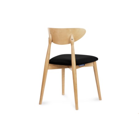 KONSIMO RABI drewniane krzesło dąb czarny welur