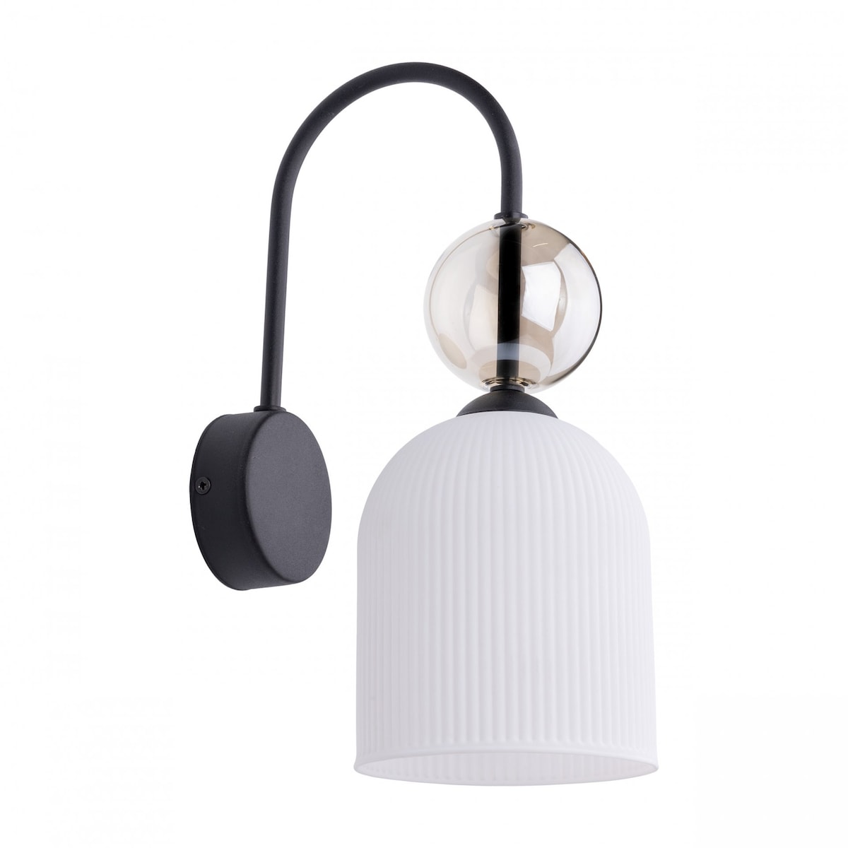 Kinkiet ścienny TK Lighting SOPHIA Cognac White 11587 E14 biały ze szklanym kloszem