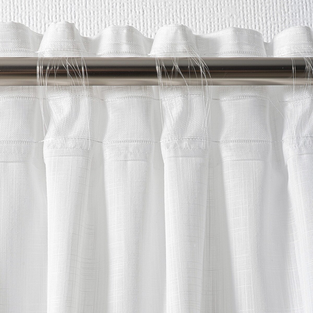 Zasłona na taśmie marszczącej półprzezroczysta biała 140 x 280 cm 1 szt. 140x280 biały