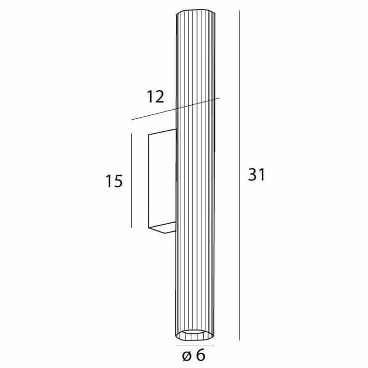 Kinkiet Fayette W0364 Maxlight LED 6W 3000K IP44 industrialny metalowy złoty
