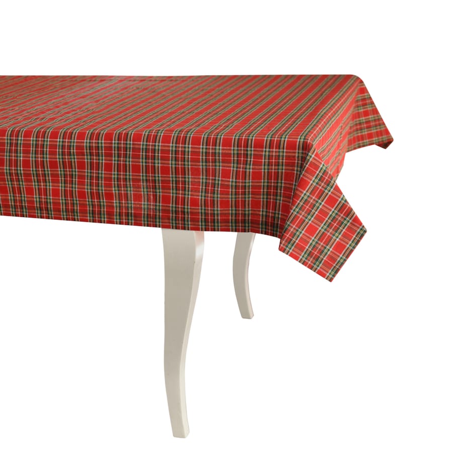 Obrus Red Tartan - 130 cm x 300 cm - idealny dla 8 osób