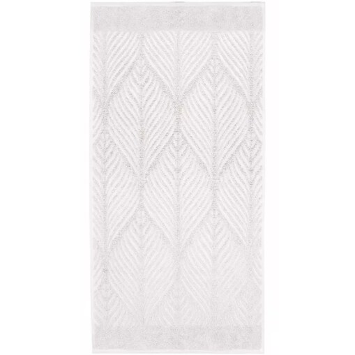 Kleine Wolke Leaf Wegański Ręcznik kapielowy biały 70x140 cm ECO LIVING