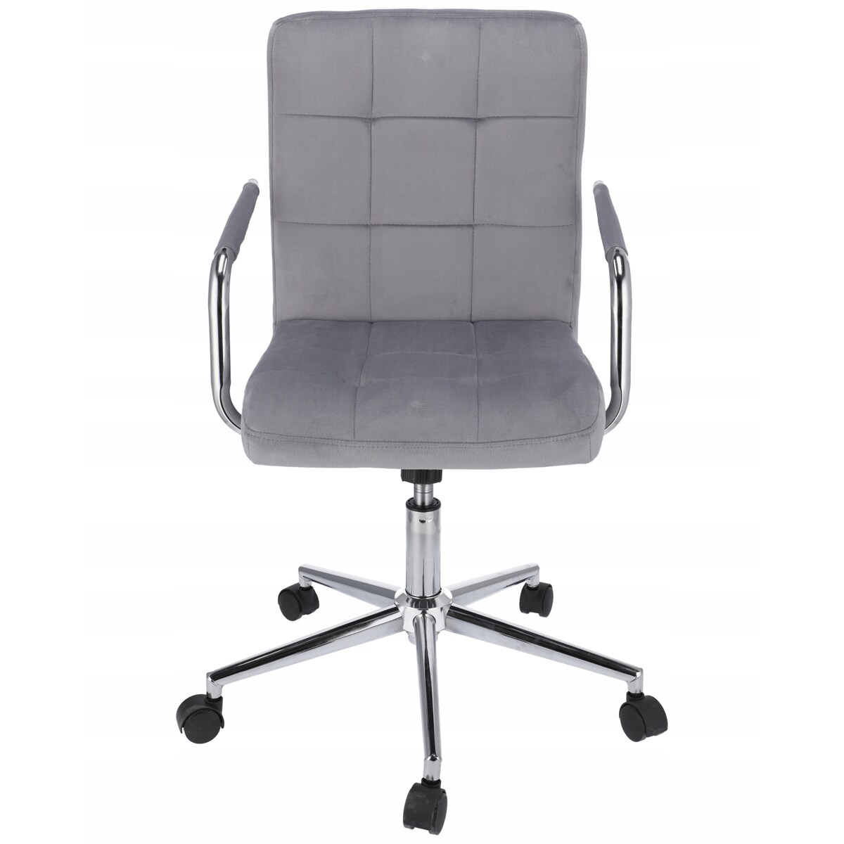 Krzesło obrotowe biurowe QUATRO szare welur