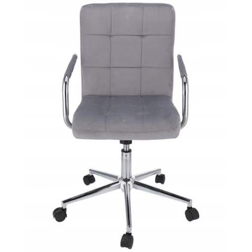Krzesło obrotowe biurowe QUATRO szare welur