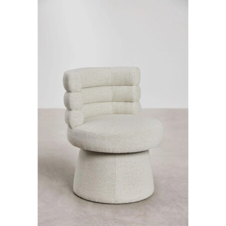 Krzesło obrotowe, do jadalni Protea beżowo-kremowe