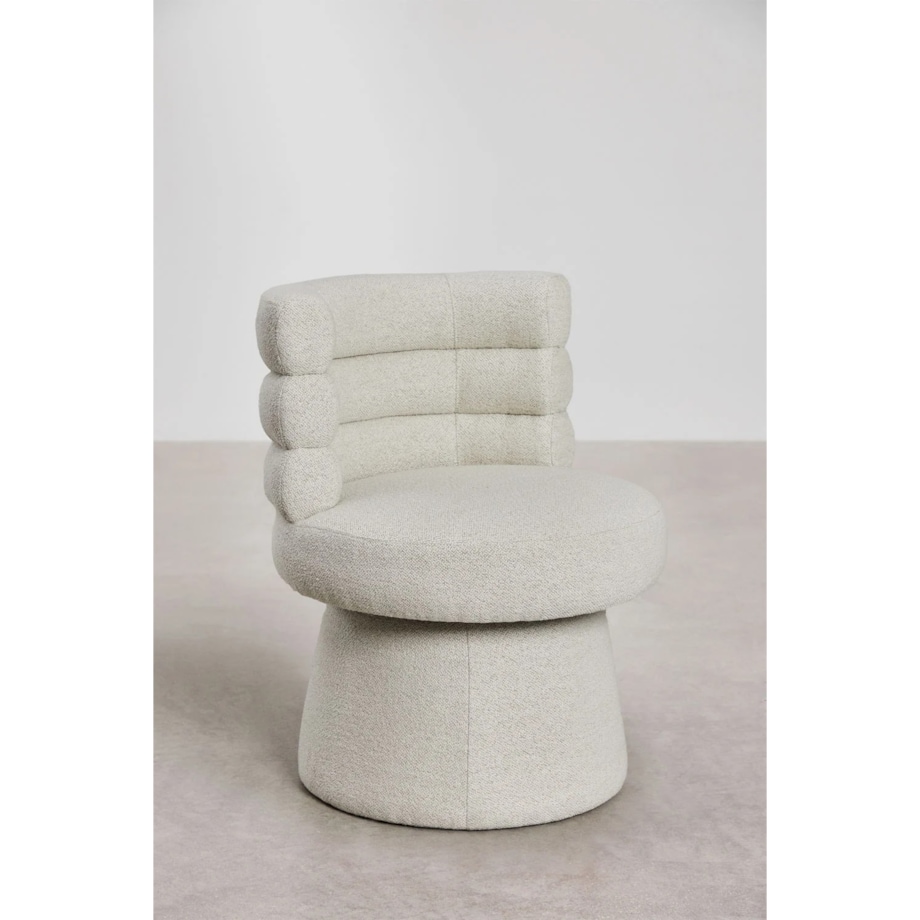 Krzesło obrotowe, do jadalni Protea beżowo-kremowe