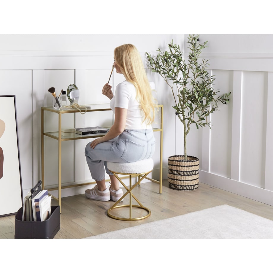 Stołek PRESHO Złamana biel