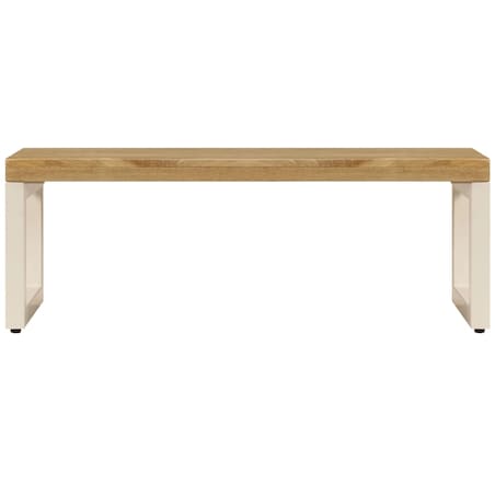 vidaXL Stolik kawowy, 100x50x35 cm, lite drewno mango i stal