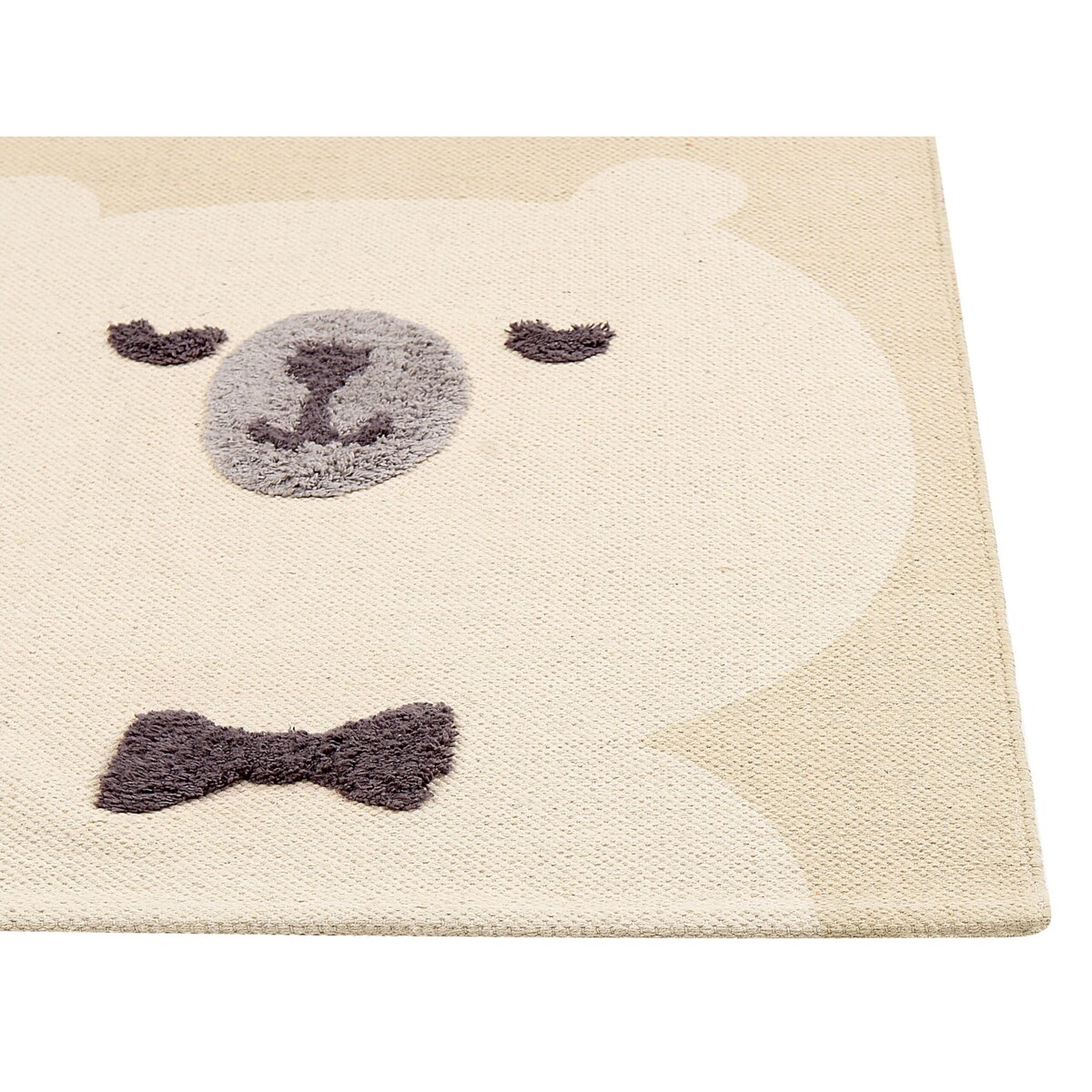 Dywan dziecięcy bawełniany motyw niedźwiedzia 80 x 150 cm beżowy SIMAU