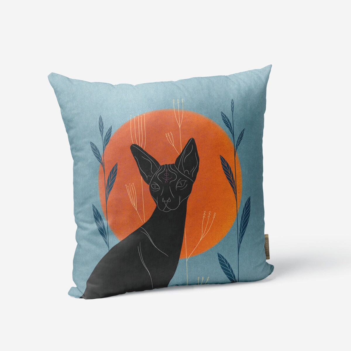 bawełniana poszewka na poduszkę - sphynx cat 45x45 cm