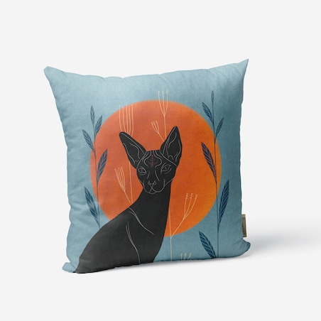 bawełniana poszewka na poduszkę - sphynx cat 45x45 cm