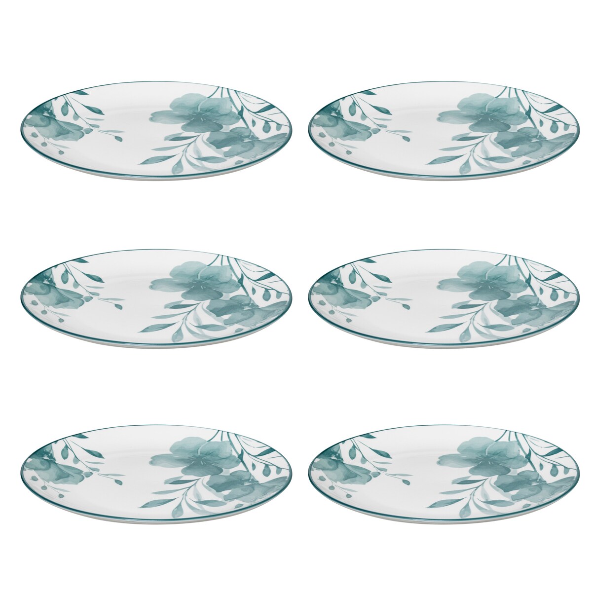 Talerze obiadowe porcelanowe LILY, 6 sztuk x Ø 27 cm