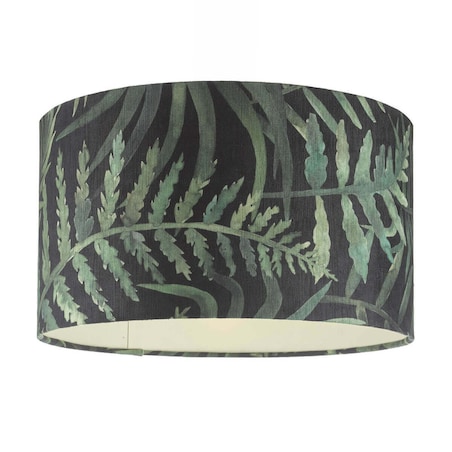 Tkaninowy klosz do lampy Waco BAM8655 liście zielone czarne, Dar Lighting