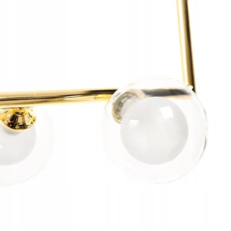 Lampa Glamour Szklane 8 Kul Gold Wisząca Złota G9