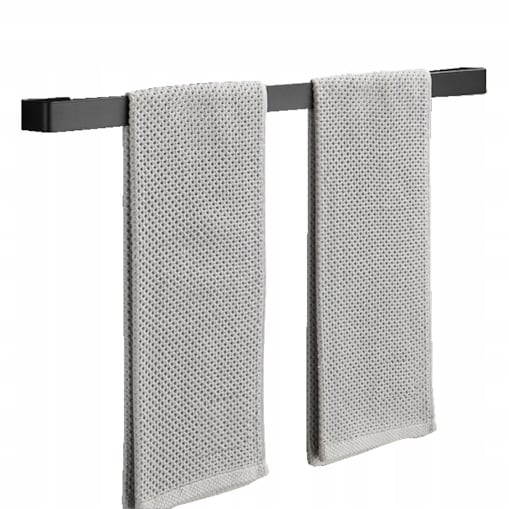 Wieszak Łazienkowy Uchwyt Ścienny Do Łazienki Na Ręczniki Loft Czarny 60Cm