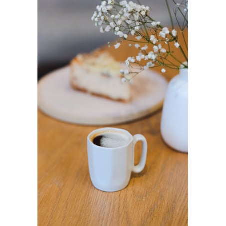 Dwa kubki ceramiczne z uszkiem 80 ml Fuori białe 30138