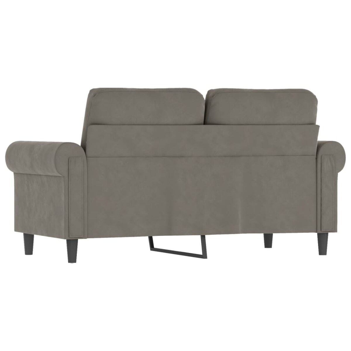 vidaXL Sofa 2-osobowa, jasnoszara, 120 cm, tapicerowana aksamitem