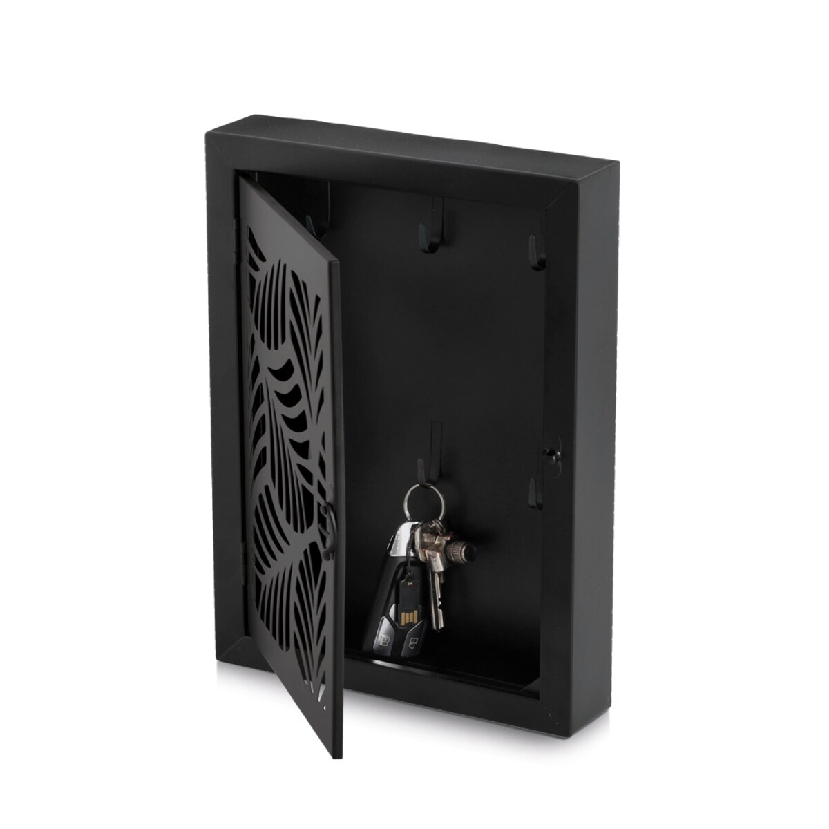 Metalowa skrzynka na klucze LEAVES, 30 x 22 x 5 cm