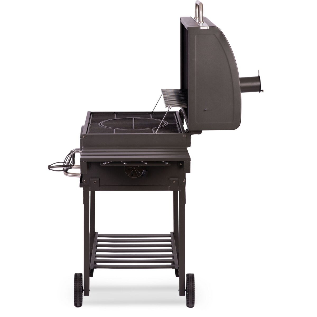 Grill węglowy ogrodowy komin żeliwny ruszt + pokrowiec Berdsen