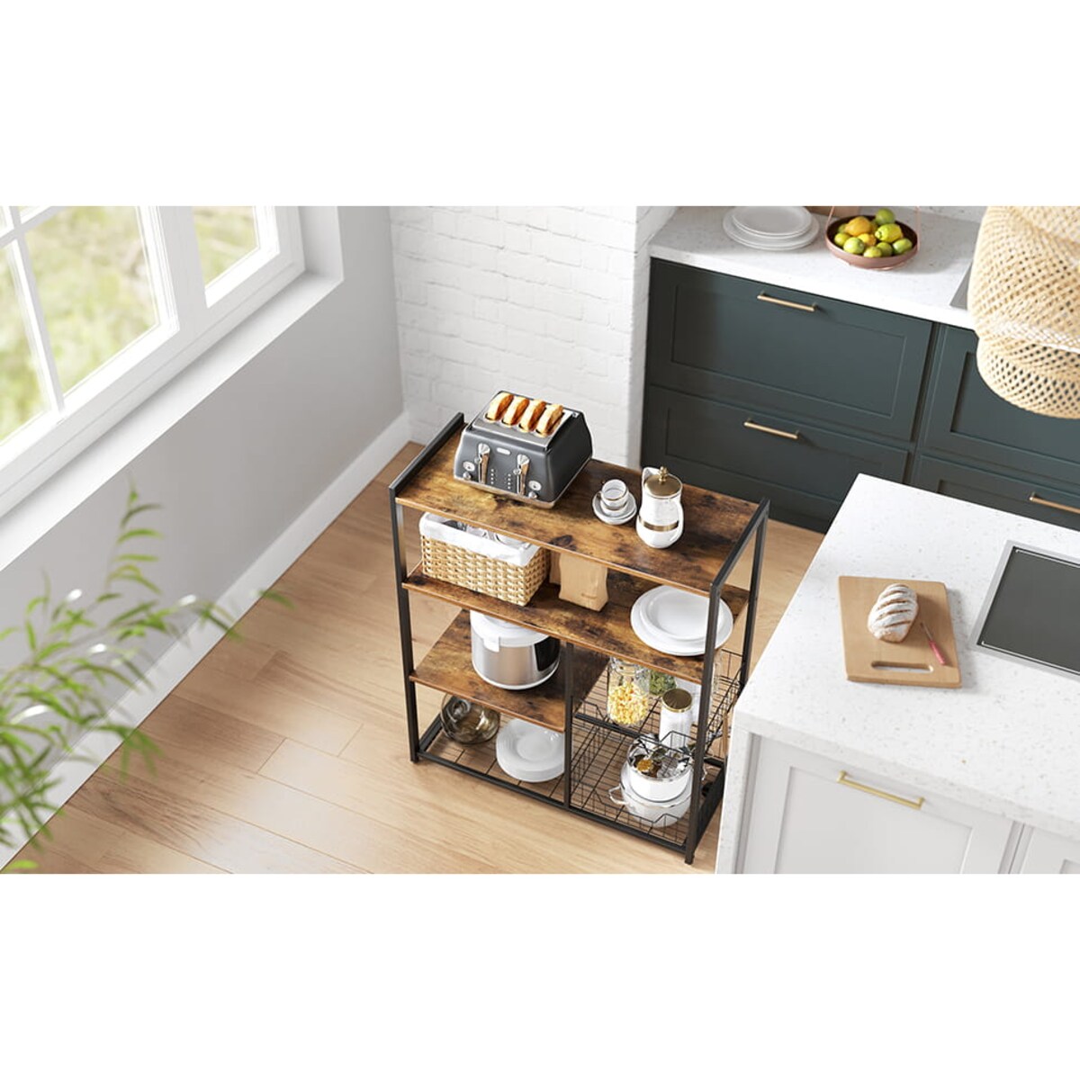 Szafka Kuchenna Wyspa, Regał Brązowy