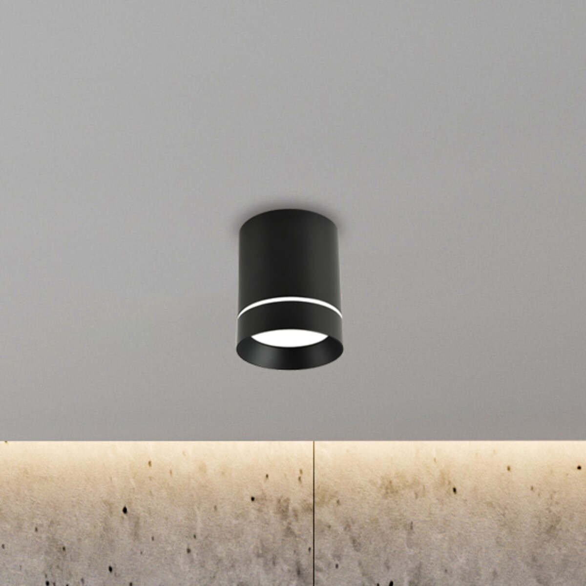 LAMPA sufitowa 2282787 Candellux metalowa OPRAWA tuba plafon z paskiem czarna